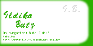 ildiko butz business card
